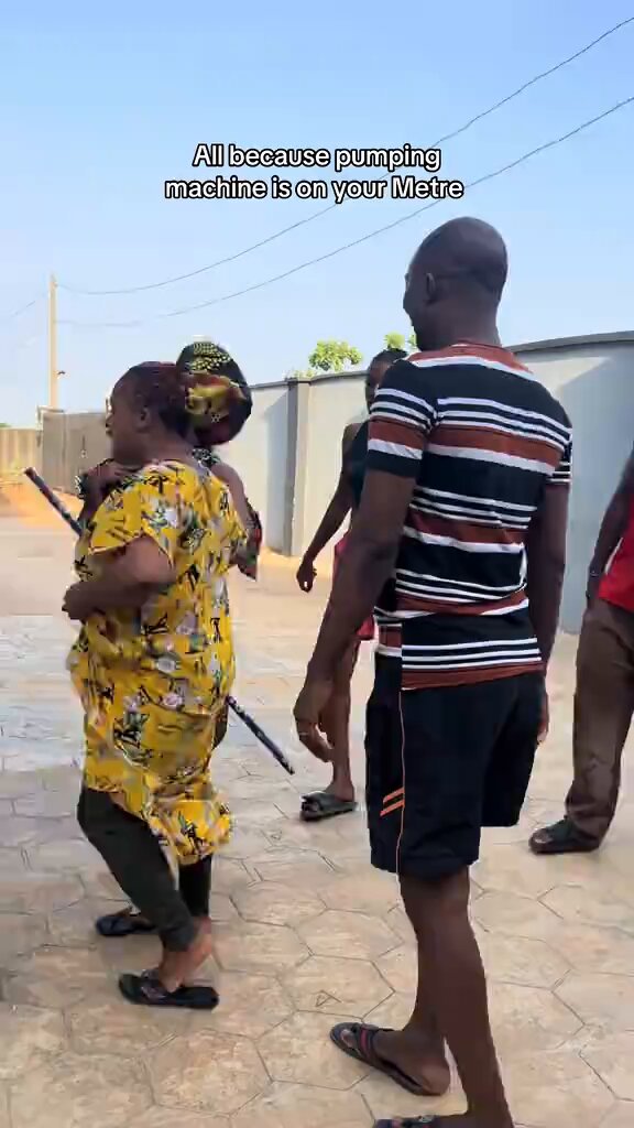 Tension between a woman and her fellow tenants after they used her meter to pump water for the whole compound