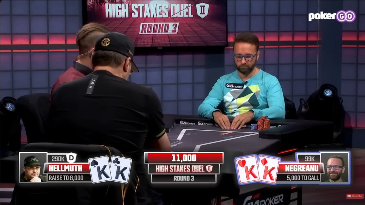 【KK vs KK】WSOP17冠の問題児 vs ポーカー界の神童 WSOP最多優勝回数を誇る、Phil Hellmuth(phil_hellmuth) vs 世界で最も人気のあるポーカープレイヤー Daniel Negreanu(Daniel Negreanu) 総額約4,500万円をかけたヘッズアップでお互いの手にはKKが... 👇オールイン対決の結果は👇
