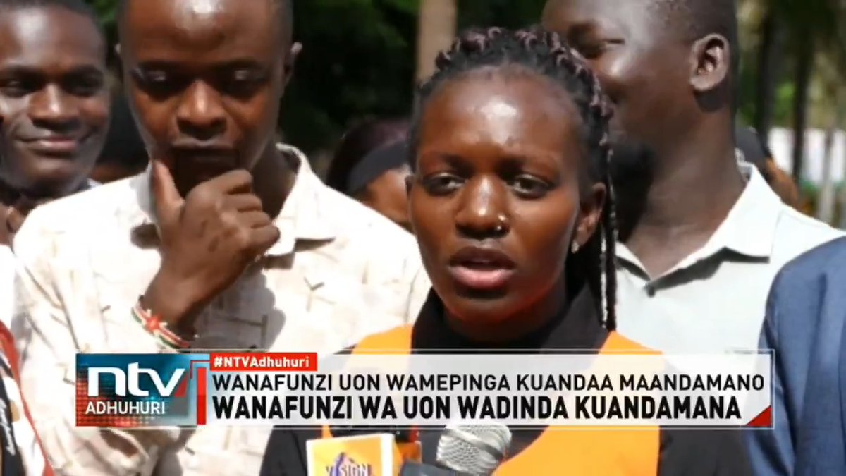 Wanafunzi wa UoN wapinga mpango wa upinzani kuandaa maandamano kulalamikia kuhusu kupanda kwa bei ya mafuta. #NTVAdhuhuri Fridah Mwaka
