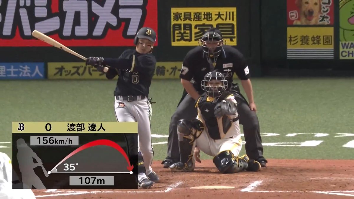 止まらない猛牛打線✨ オリックス 渡部遼人 選手のプロ初となる2ランホームラン㊗️ 👇ライブ配信はこちら
