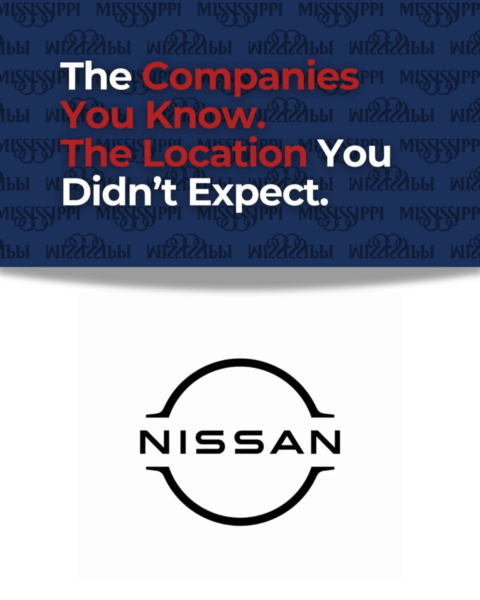 The companies you know are already here. From aerospace and automotive to energy and advanced manufacturing, global leaders are choosing Mississippi to scale, operate and compete. Companies like xAI, Amazon, GE Aerospace, Nissan, Toyota USA, Northrop Grumman, Rolls-Royce, Siemens Energy and others are building and expanding in Mississippi because the fundamentals are in place. Sites are ready. Infrastructure is proven. Workforce is aligned. Mississippi removes barriers so companies can move faster and operate with confidence. These companies have already made their move. Learn why at
