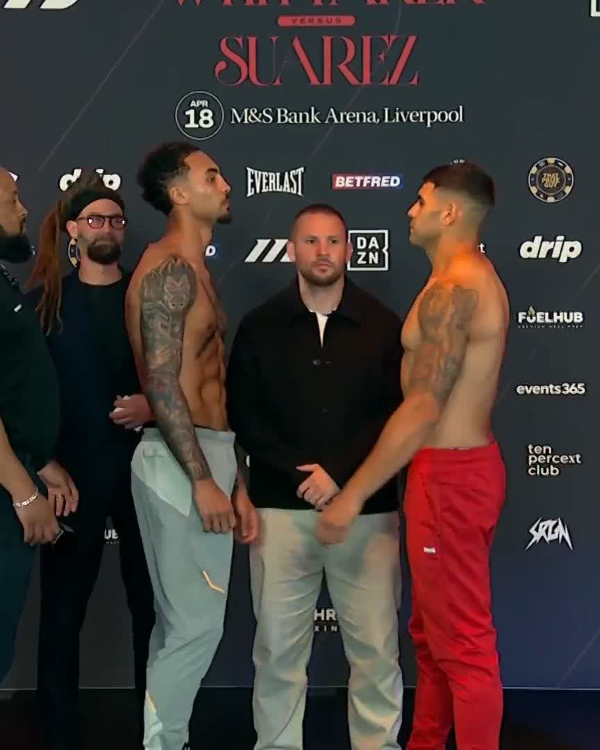 Ben Whittaker and Braian Suarez are all set for their clash in Liverpool, tomorrow night on DAZN 💥 🇬🇧 Ben Whittaker - 182.14 lbs 🇦🇷 Braian Suarez - 182.1 lbs