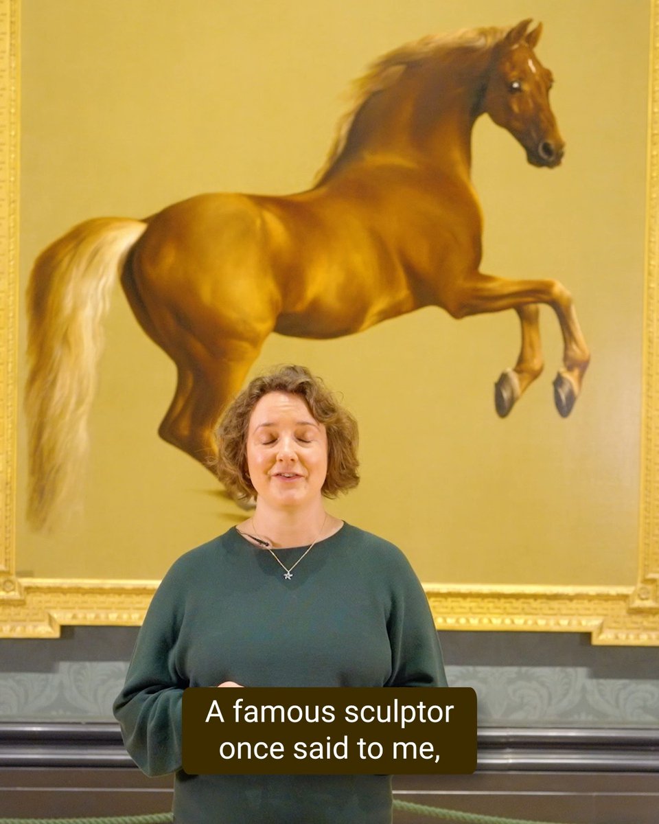 Is this the most famous horse in art? 🐎 George Stubbs's monumental work, ‘Whistlejacket’, often makes visitors to the Gallery stop in their tracks. Join artist and designer Alice Shirley as we take a closer look this magnificent life-size portrait. Watch the full film here: