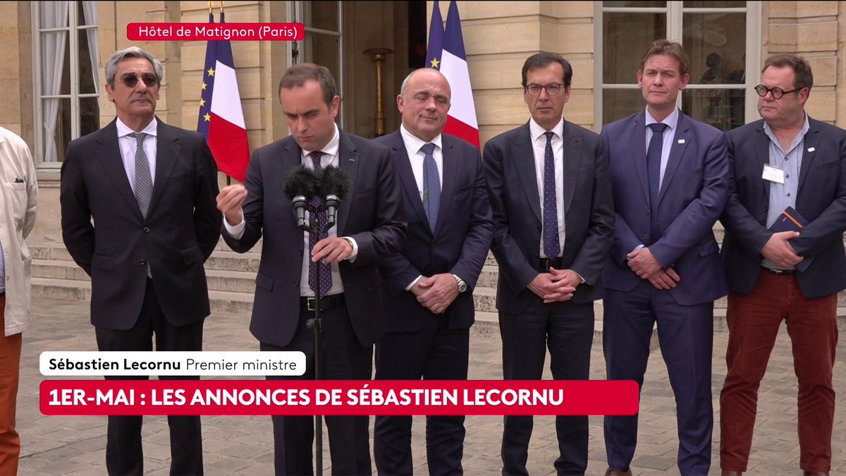 🔴 1er-Mai : "Une solution a été trouvée (...) : les boulangers indépendants artisans, les fleuristes indépendants artisans, pourront ouvrir ce 1er-Mai (...). Un projet de loi d'origine gouvernemental va être présenté avant ce 1er-Mai". 🗣 Sébastien Lecornu, Premier ministre.
