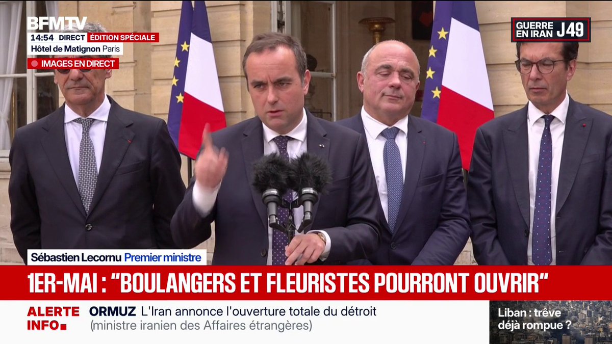 Lecornu passe en force pour supprimer le 1er mai, sans la moindre légitimité Barrez-vous vite 💨