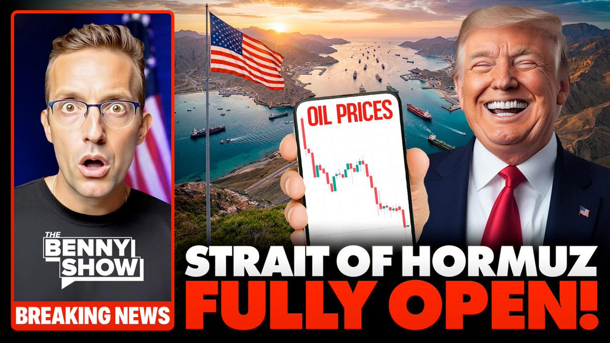 Trump Announces Reopening of the Strait of Hormuz — Oil Prices Crater and Stock Market Skyrockets Iran says it is fully reopening the strait during the Israel-Lebanon ceasefire. Cheaper gas prices are finally coming back. Trump's blockade was a genius move. When are people going to learn to trust Trump and believe in the United States of America? Keep the wins coming.