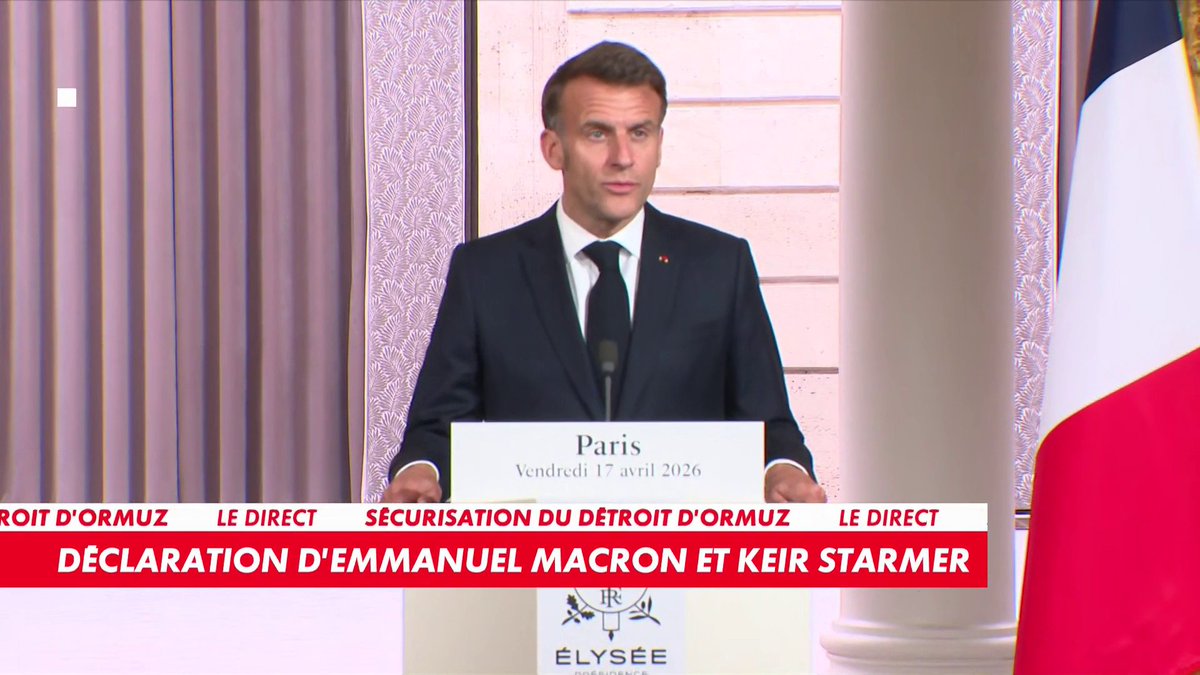 Le président de la République Emmanuel Macron s'est exprimé en direct du Palais de l'Elysée : «Nous demandons tous la pleine réouverture immédiate et inconditionnelle du détroit d'Ormuz», dans #120minutesInfoWE Toute l'info est à retrouver sur