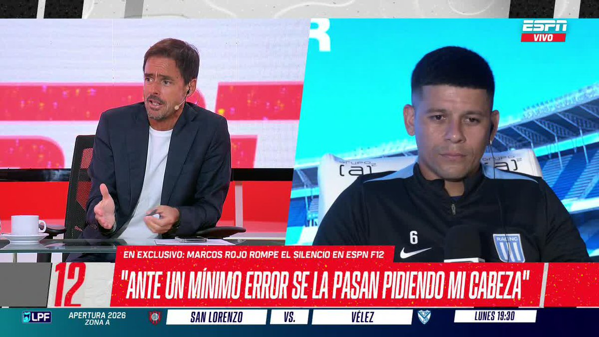 "ANTE UN MÍNIMO ERROR SE LA PASAN PIDIENDO MI CABEZA" 🌶️ Marcos Rojo en #ESPNF12 📺 #DisneyPlus Plan Premium