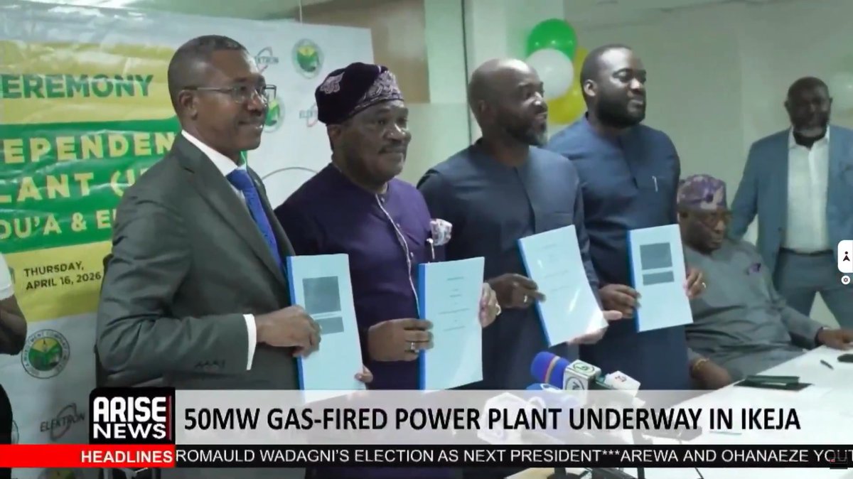 The cat is out of the bag. Yesterday, ODU'A Investment Company Limited entered into a strategic joint venture with Elektron Energy to develop a 50MW gas-fired Independent Power Plant (IPP) at the site of the former Cocoa Industries Limited (CIL) in Ogba. For us at ODU'A Investment Company Limited, it is part of our broader strategy to repurpose legacy assets to meet today's demands. Here is the news report by ARISE NEWS from the signing ceremony, which held yesterday at Western House, Lagos.