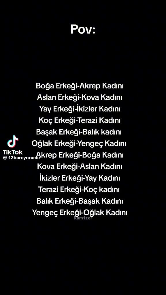 O şarkı, o edit ve o burçlar.❤️‍🔥 Birbiriyle olamayan ama birbiri olmadan da yapamayanlar…