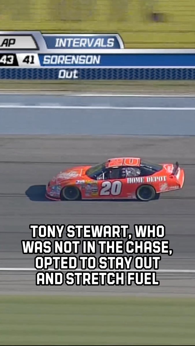 He used every drop of race fuel.