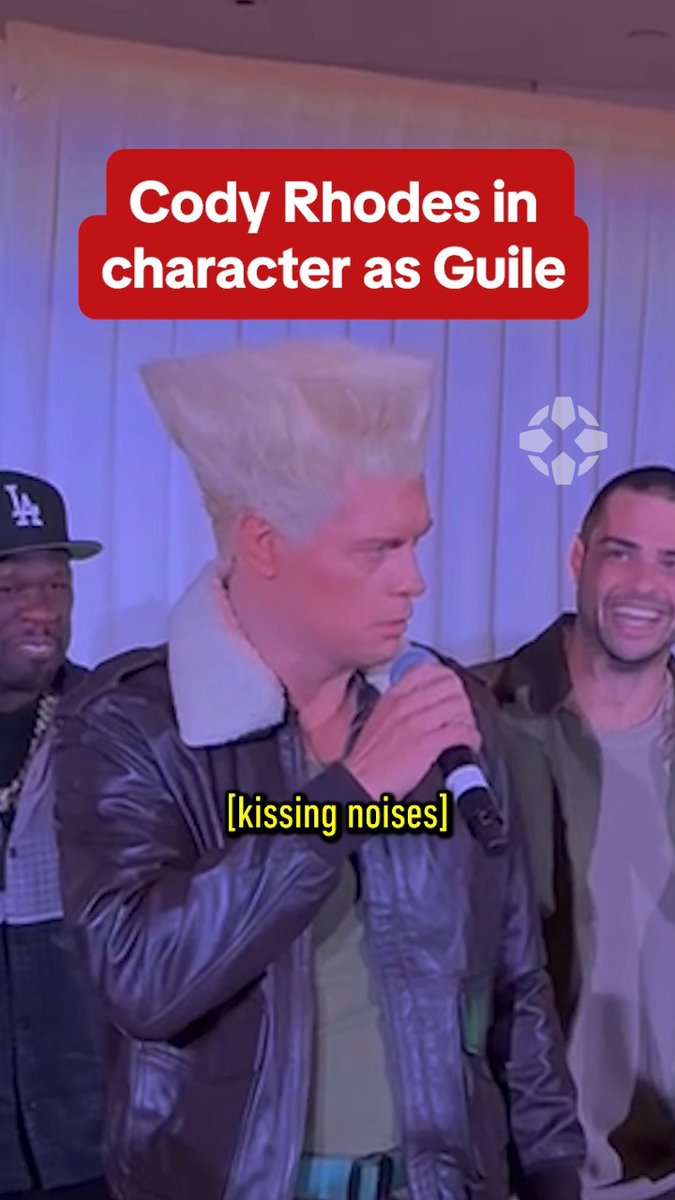 Seems like Cody Rhodes is having a lot of fun playing Guile #cinemacon2026
