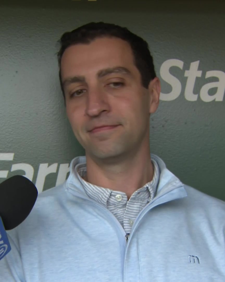 David Stearns was asked about the job Carlos Mendoza is doing: "I think Mendy's doing a very good job. I think Mendy is putting players in position to succeed and we need to go out and play better."