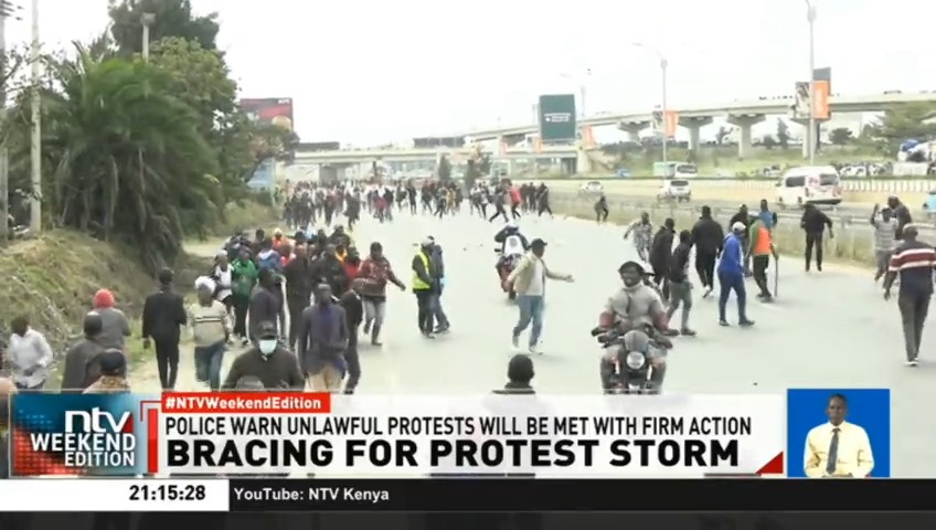 Bracing for Protest Storm Inspector General of Police Douglas Kanja has issued a strong warning over planned nationwide protests next week, declaring that any demonstrations held without proper notification will be treated as unlawful. Michelle Ngele-Odhiambo #NTVWeekendEdition