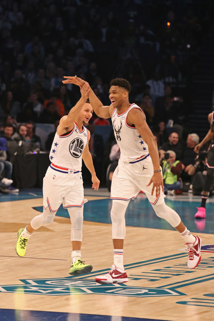 ADMITA Queremos ver Stephen Curry e Giannis Antetokounmpo jogando juntos Não adianta mentir