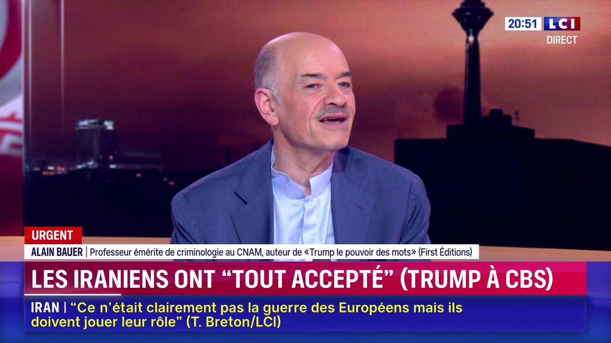 🔴 Ormuz : "Quand Donald Trump joue au fou, il dit qu'il est compris par ceux qui jouent au fou. Donald Trump est un joueur. Il commence une partie, à la fin il doit avoir plus de jetons qu'au début", assure Alain Bauer