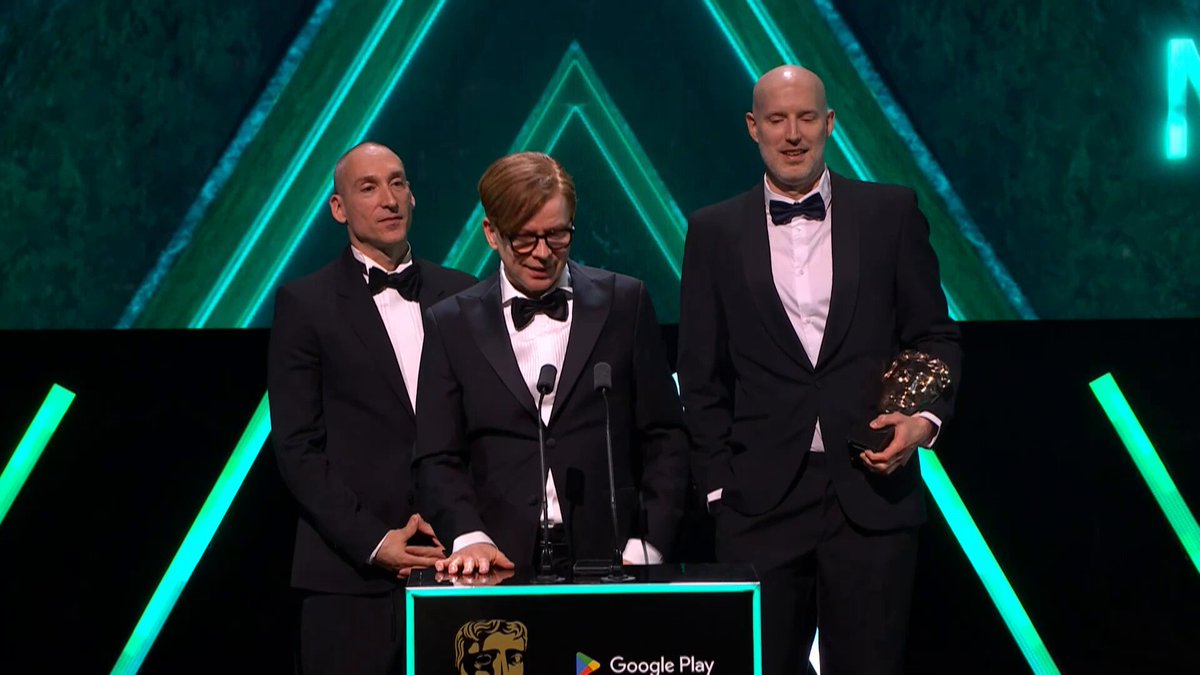 The team behind Arc Raiders accepts the Multiplayer BAFTA at the #BAFTAGamesAwards with Google Play 🏆