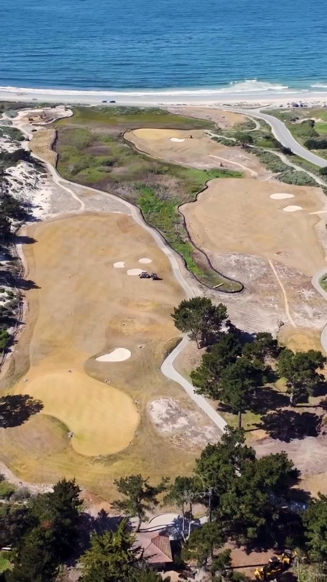Vision is becoming reality. We are one month into the transformation of Spanish Bay led by @gil_hanse and his team bringing many months of planning to life with an emphasis on holes 7-9. Traced by 17-Mile drive this stretch of the property offers some of the most stunning views on the course, providing a heavy dose of inspiration as the work gets underway.