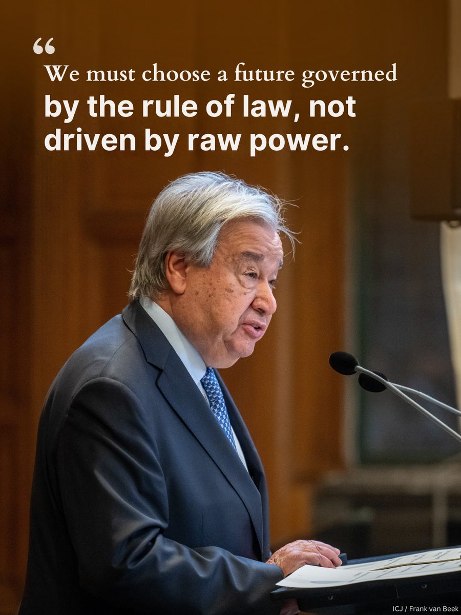 In an increasingly multipolar world, we must choose a future governed by the rule of law, not driven by raw power. Let’s strengthen a world governed by justice, recommit to the peaceful settlement of disputes, respect the judgments of the CIJ_ICJ & uphold the principles of the United Nations Charter.