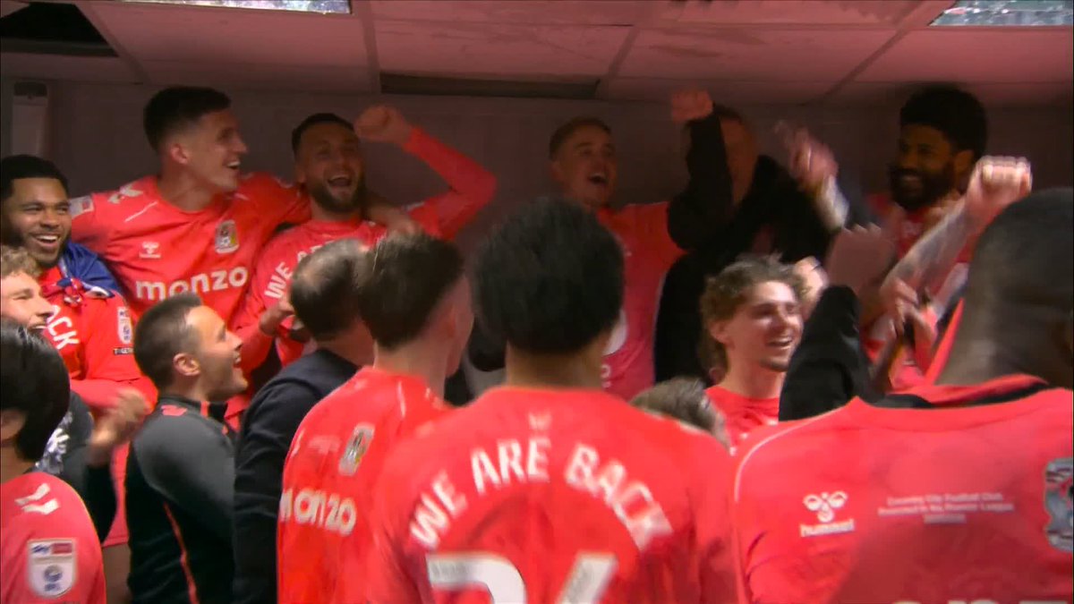 Those dressing room celebrations for Coventry! 🕺