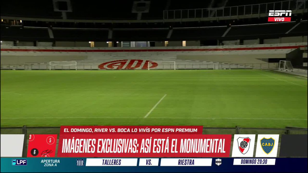 🚨 AHORA: Así está el campo de juego del Estadio Monumental 🗣️ taliban910 🎙: “está 8,5 puntos” ℹ️ SportsCenter