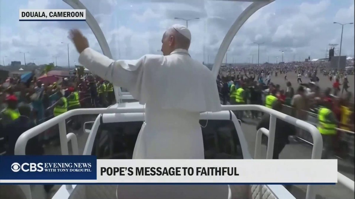 Pope Leo XIV celebrated Mass in Cameroon, telling a crowd of 120,000 that their true treasure lies in their values.