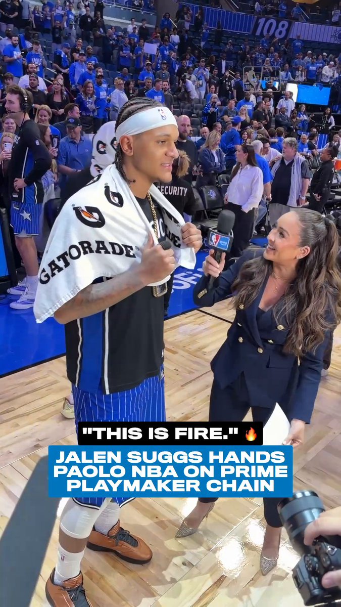 Paolo Banchero swagged out in the #NBAonPrime Playmaker Chain 🤩