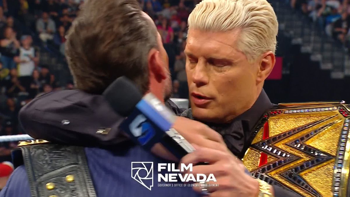 "We're here to celebrate with the people!" player/coach and Cody Rhodes are doing it all for the WWE Universe! 💪