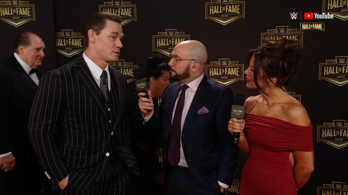 "This is fun." John Cena is here and enjoying the retired life this #WrestleMania Weekend. 😎 #WWEHOF