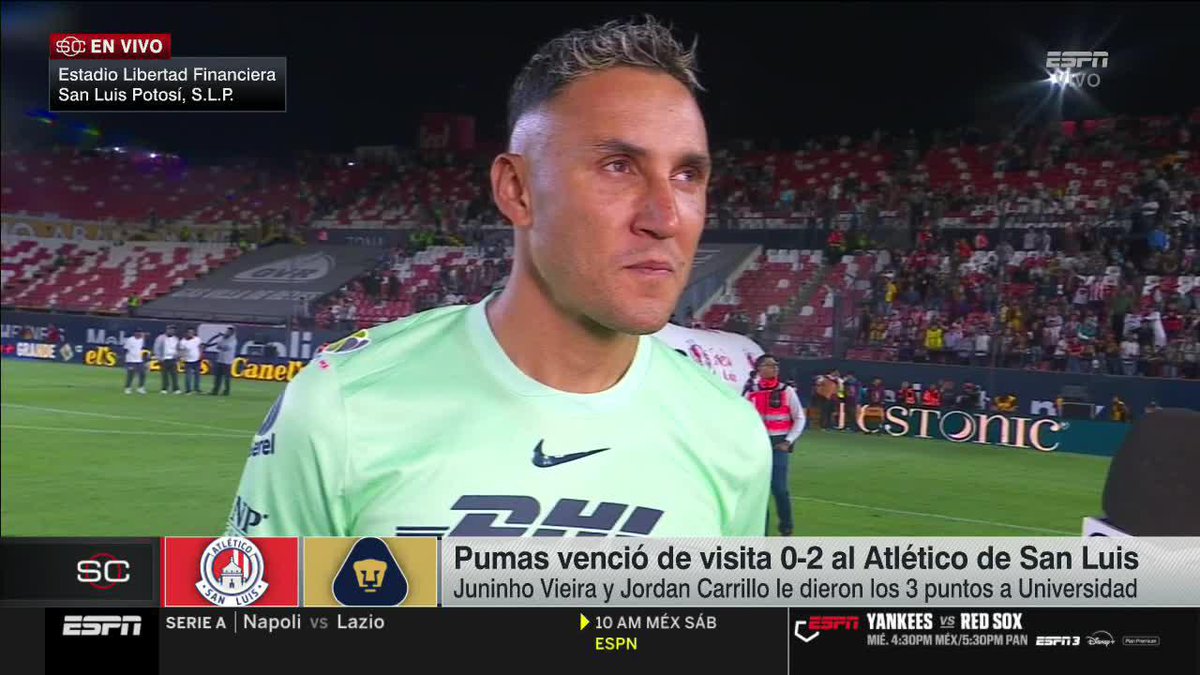 "Aquรญ no hay estrellas individuales, la estrella es el equipo" No te vayas nunca de Pumas Keylor Navas