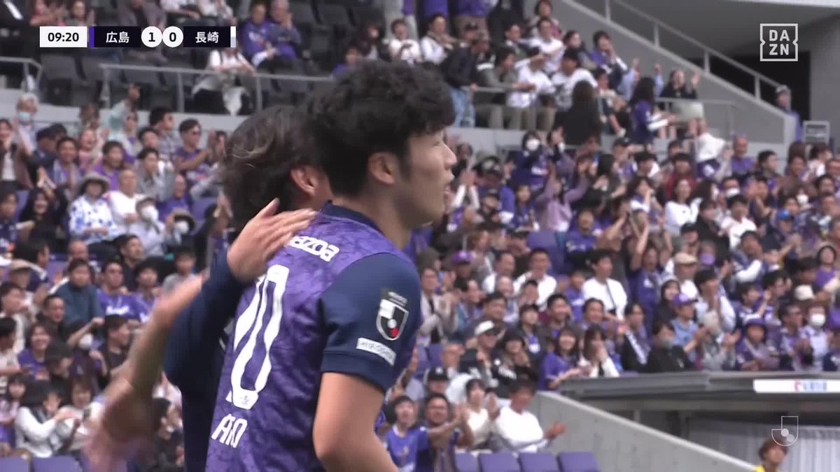 ストライカーの本能🔥 スローインの流れから最後は10番！ 鈴木章斗 2試合連続ゴール 🏆明治安田J1百年構想リーグ 🆚広島×長崎 📱DAZN LIVE配信中 #Jリーグ #だったらDAZN