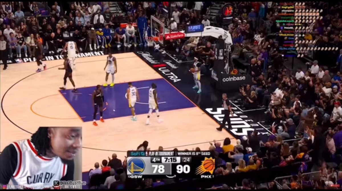 Flight had a generational CRASH OUT while watching his favorite team, the Golden State Warriors, LOSE to the Phoenix Suns despite predicting an easy Warriors win with his favorite player Steph Curry scoring 50 points 💀😭👀 “Y’all making Jalen Green look like Michael Jordan… Double team, foul him, kick him, punch him, something… F*CK… Tackle him, talk sh*t to his girl in the stands. DAMN”