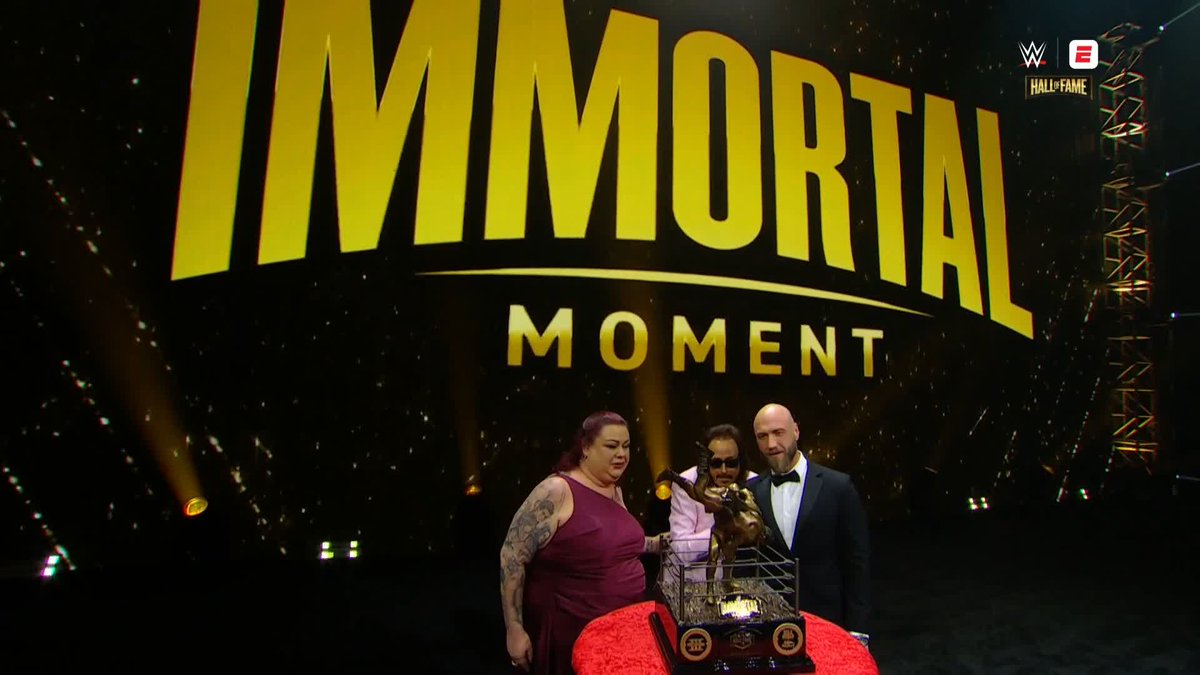 Enshrined forever. 🙌 Your 2026 #WWEHOF Immortal Moment!