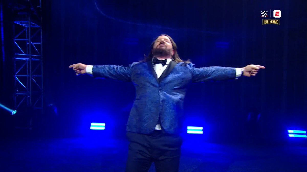 PHENOMENAL. Welcome to the #WWEHOF, AJ Styles!!