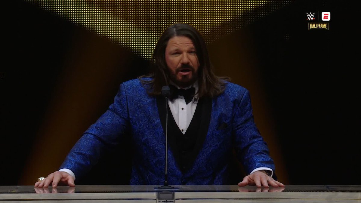 Simply Phenomenal. There will NEVER be another AJ Styles. 🥹 🙌 AJ Styles | #WWEHOF