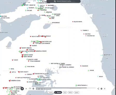 REUTERS: A convoy of tankers seen departing the Gulf and transiting the Strait of Hormuz on Saturday. Here's MarineTraffic video showing it