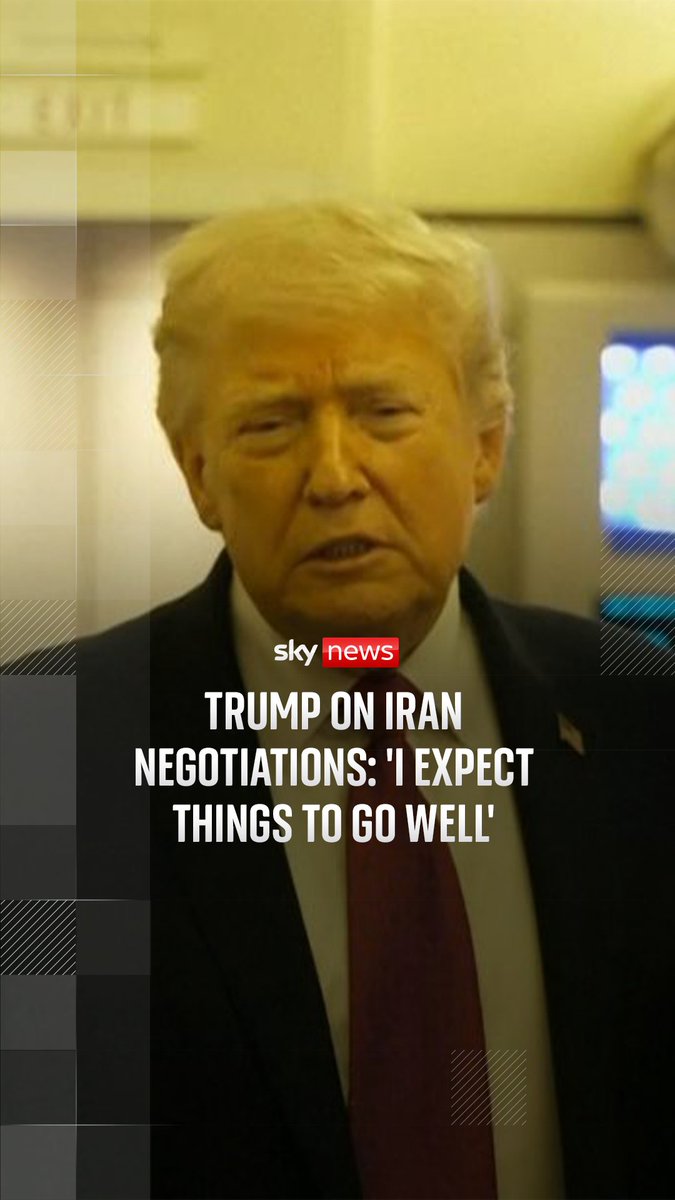 Donald Trump has said he expects things to 'go well' as the U.S. continues negotiations with Iran "over the weekend" to try to reach an agreement to end the war. Follow our live blog for latest news: