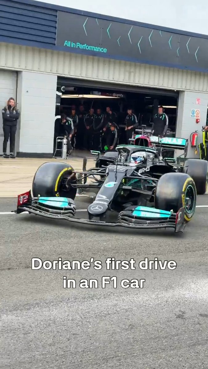 The moment PIN DORIANE has always dreamed of ❤️ As she becomes the first female to ever drive a Mercedes F1 car.
