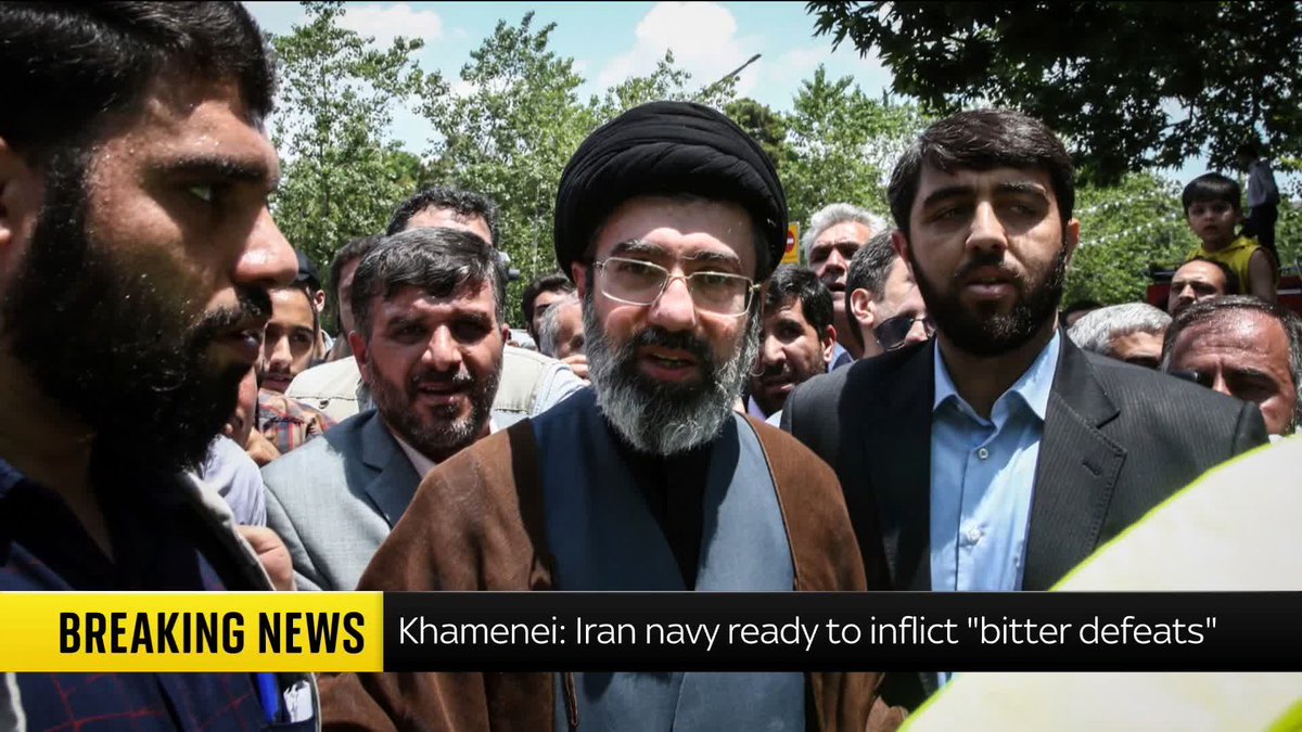 BREAKING: Iran's Supreme Leader Mojtaba Khamenei says the country's navy is ready to inflict 'new bitter defeats on its enemies', in a post on Telegram. Khamenei hasn't been seen since he was reportedly injured in a strike that killed his father, Iran's former leader.