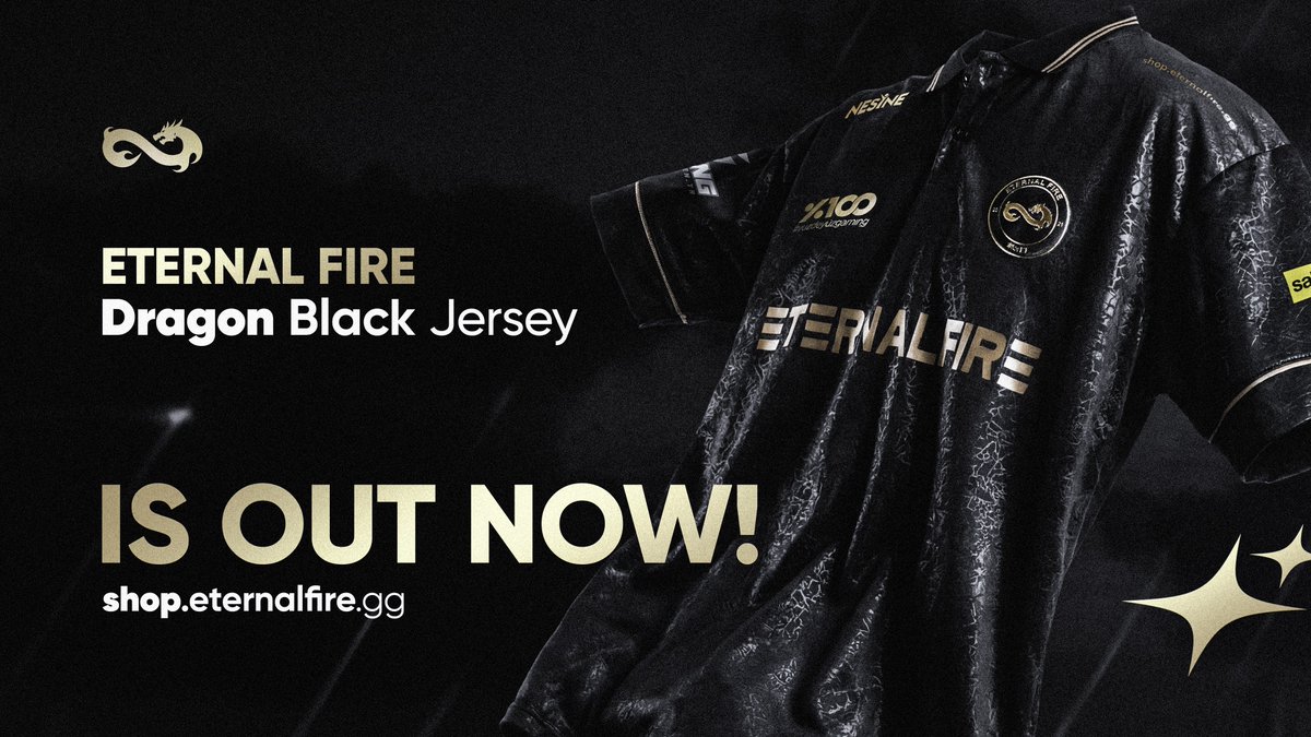 Wreathed in black, forged from the heart of a dragon. Eternal Fire Dragon Black Jersey is out now! 👉🏻