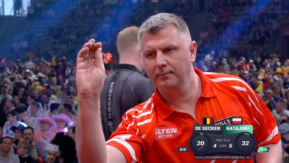 RATAJSKI DOWNS DE DECKER! 🦅 Krzysztof Ratajski capitalises on a poor doubling display from Mike De Decker to win 6-4 and secure his spot on Finals Day! 📺 #ET5