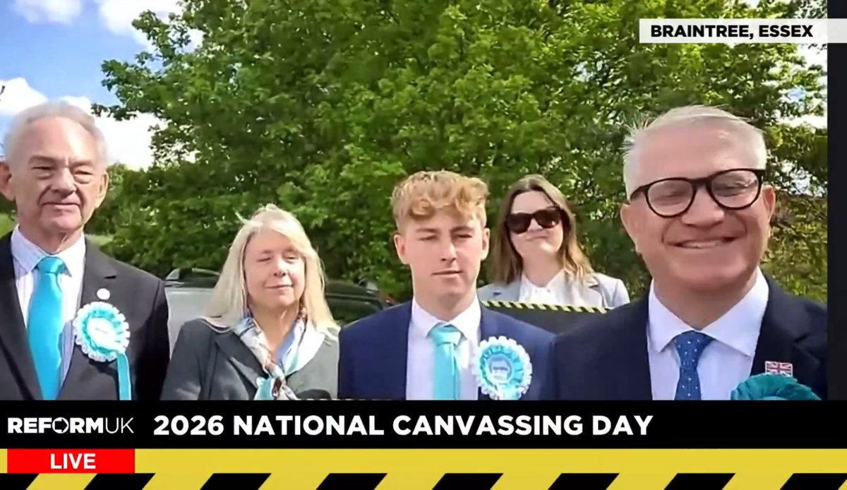 Andrew Rosindell and Reform UK activists are out canvassing in Braintree. Everywhere they go it’s the same message. Vote Reform. Get Starmer Out. ✅