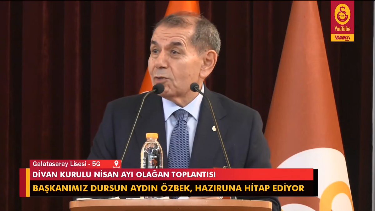 Dursun Özbek: "Gayet iyi gidiyoruz. İnşallah bu akşamki maçımızda da başarılı olacağız ve önümüzdeki Divan Kurulu'nda da sizleri şampiyonluk kupalarımızla karşılayacağız."