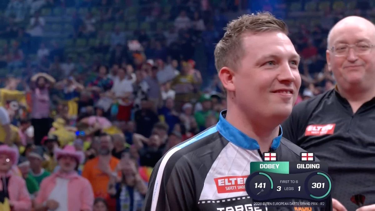 Chris Dobey went seven perfect into the nine-darter… He'll have to settle for a measly 12-darter as he leads Andrew Gilding 4-1! 📺 #ET5