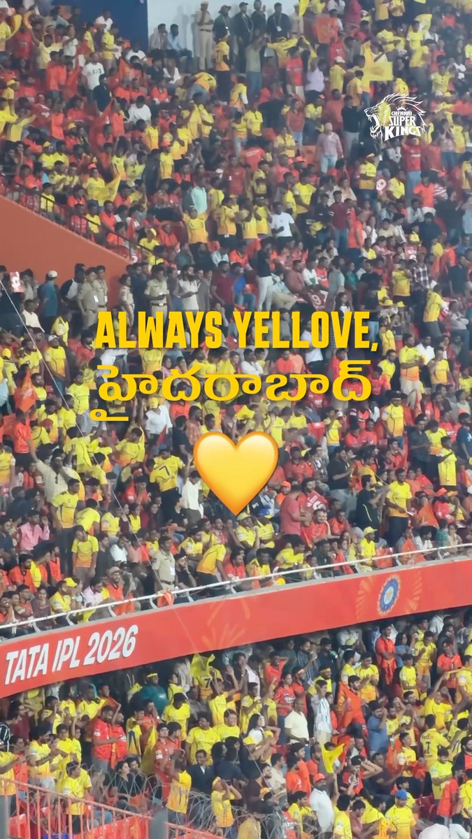 ఎక్కడికి వెళ్ళినా 💛 #WhistlePodu #SRHvCSK