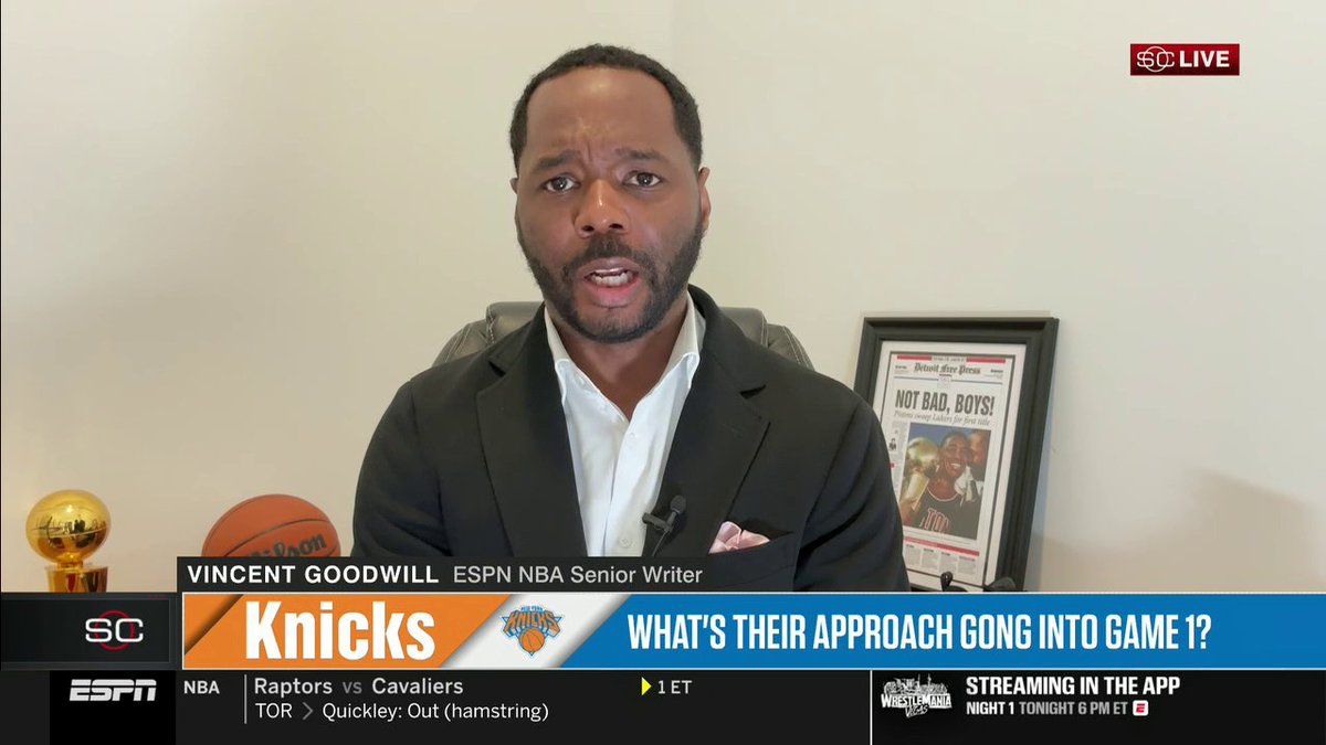 "[Head coach Mike Brown] feels like this team is peaking at the right time." Vincent Goodwill on the Knicks' mentality ahead of their series against the Hawks 🗽