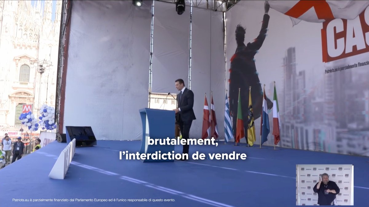 Aujourd’hui, grâce à vous, grâce au travail que nous menons ensemble, le rapport de force à Bruxelles est en train de basculer. La Commission von der Leyen a voulu imposer à notre industrie automobile des décisions bureaucratiques. Sans tenir compte des réalités. Sans tenir compte de vos emplois et de vos usines. Nous nous y sommes opposés. Fermement. Nous avons mené le combat. Et nous les avons fait reculer ! #SenzaPaura #Milan Patriots.eu