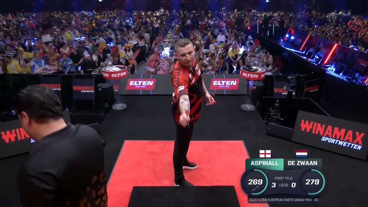 170 FOR THE ASP! Nathan Aspinall reels in the big fish, as The Asp takes a commanding 4-0 lead over Jeffrey De Zwaan! 📺 #ET5