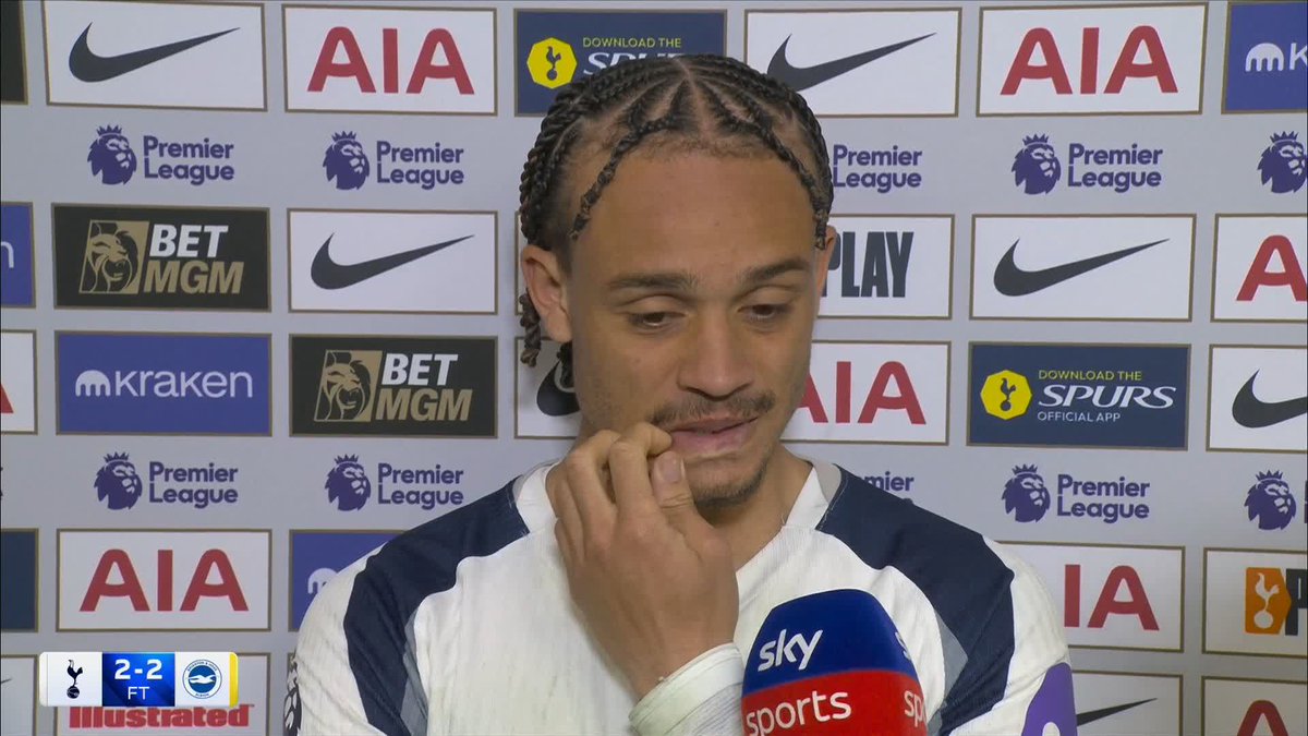 "New coach, new rules, different mentality" Xavi Simons reacts to Spurs' draw to Brighton and how De Zerbi can help turn things around for the club 😤