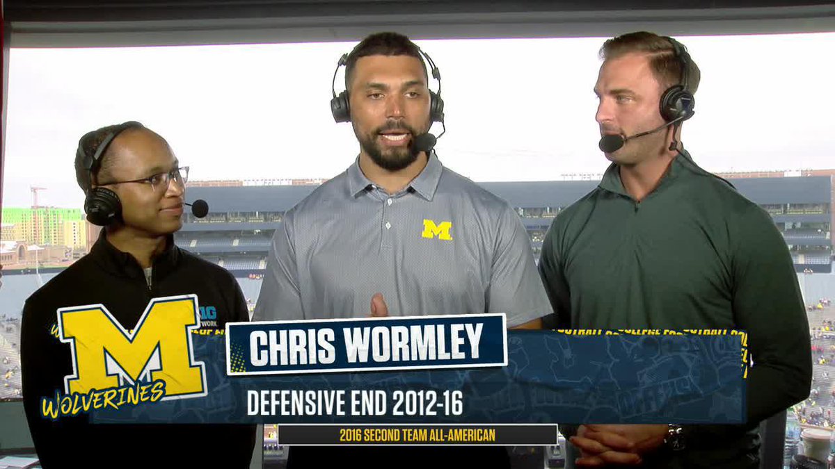 “Feels like 2016 again.” Former Michigan Football co-captains Chris Wormley and Jake Butt in the booth for today’s Maize vs. Blue spring game 🤩 📺: Big Ten Network